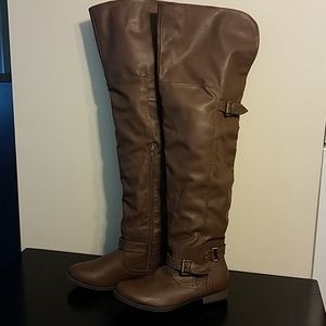 Charlotte Russe Brown Thigh High Boots